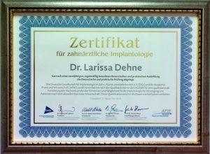 Zertifikat DGI Dr. Larissa Dehne